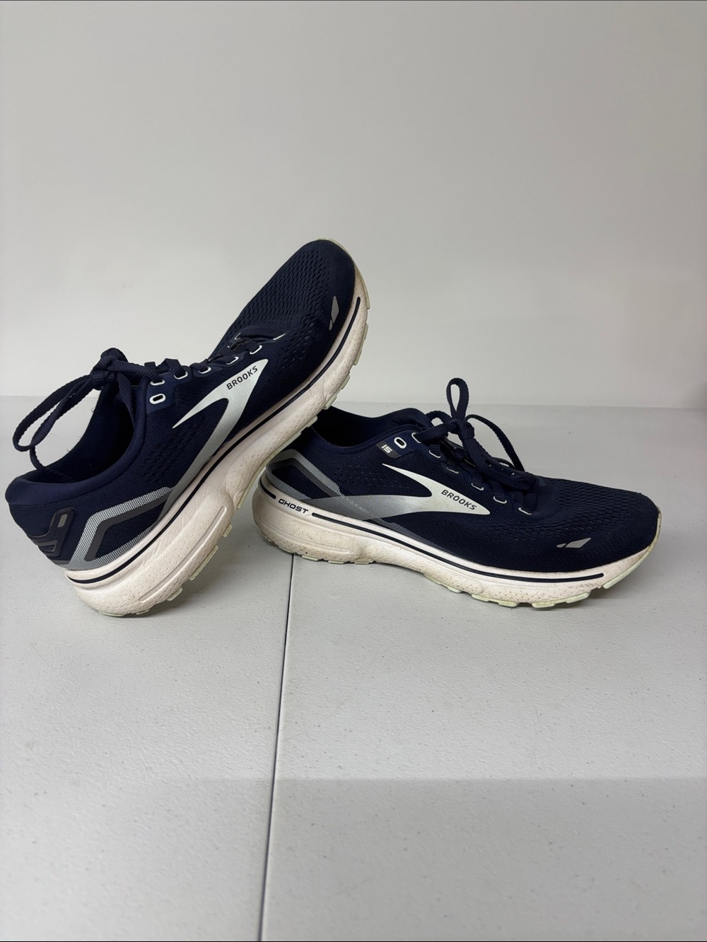 Brooks Navy and White Running Shoes